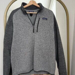 Grey men's Patagonia half zip jacket